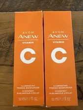 2 Anew Vitamin C Illuminating Priming Moisturizer 50ml 1.7 fl oz NEW