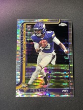 2025 Topps Chrome Pulsar Tai Felton Rookie #395 Minnesota Vikings Football Card