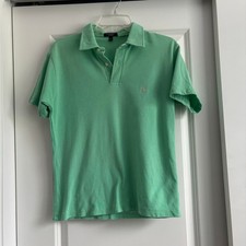 Burberry London Men  s 100 Cotton Pique Polo Short Sleeve Shirt Green Sz S