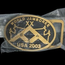 Max Silber 03 World Jamboree Thailand Order Arrow BSA Boy Scout NOS Belt Buckle