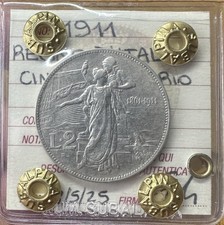 MONETA REGNO D’ITALIA 2 LIRE CINQUANTENARIO 1911 sigillata BB+ SUBALPINA