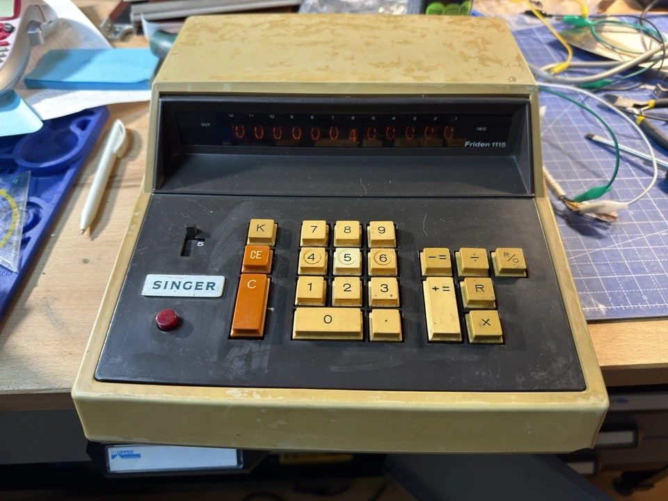 Singer Friden EC 1115 Works Tested Nixie Electronic Calculator Tischrechner 1969