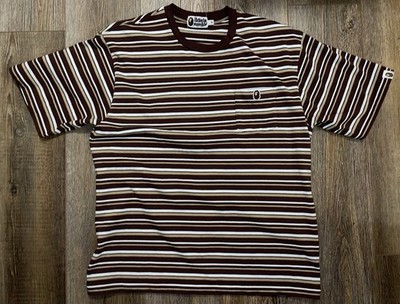 A Bathing Ape BAPE One Point Hoop Relaxed Fit Mens M Shirt Designer Fashion