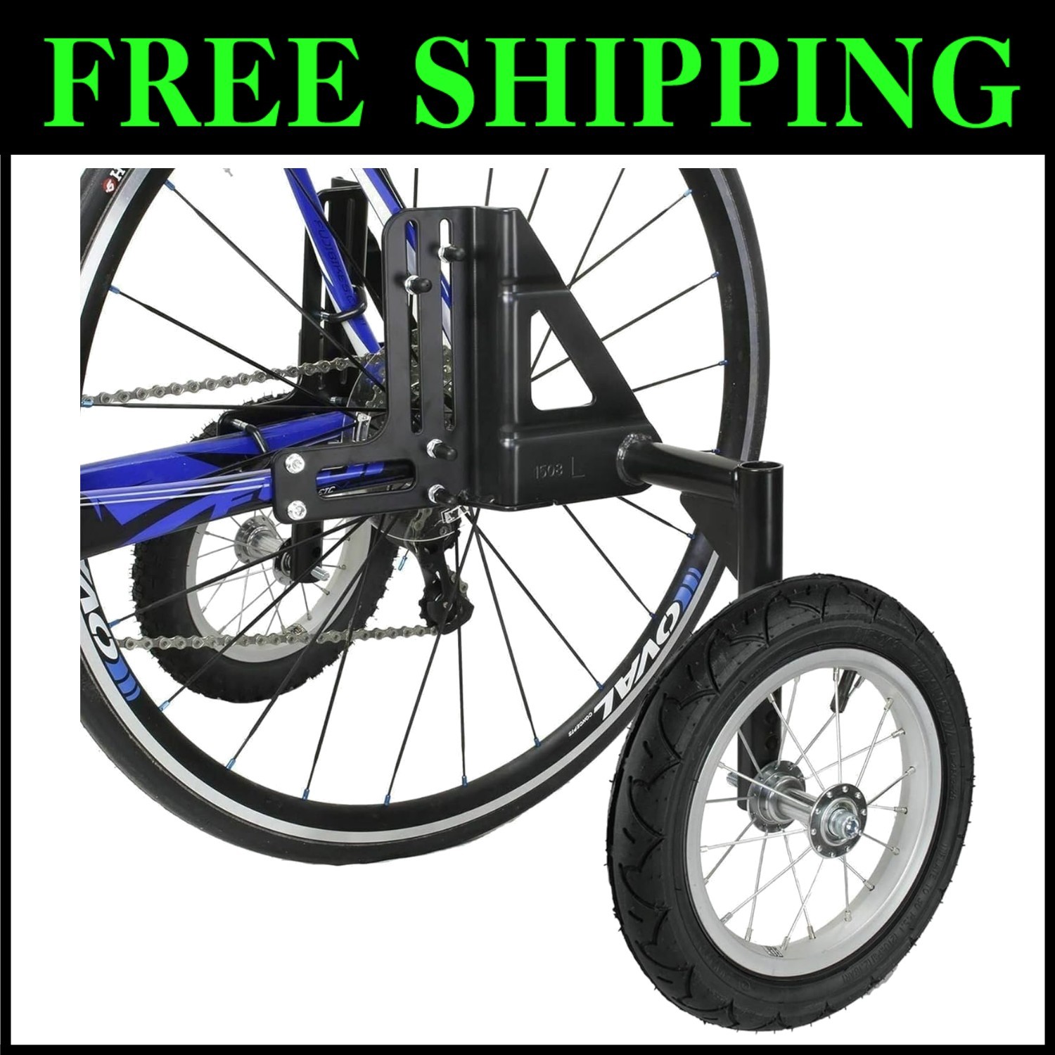 (New) Stable Adjustable Bicycle Training Wheels for Adult Use, Fits Most 24"-29" Bikes (211.03 USD)