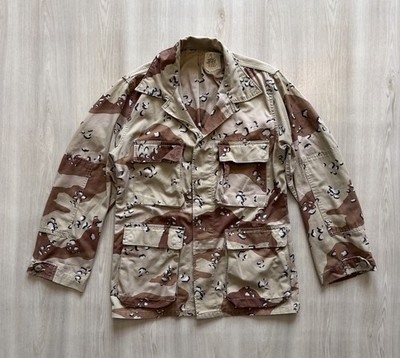【最終価格】FIELD JACKET 38 OUTDOOR PRODUCTS Vintage Military Field Jacket Chocolate Chip Camo Combat Coat