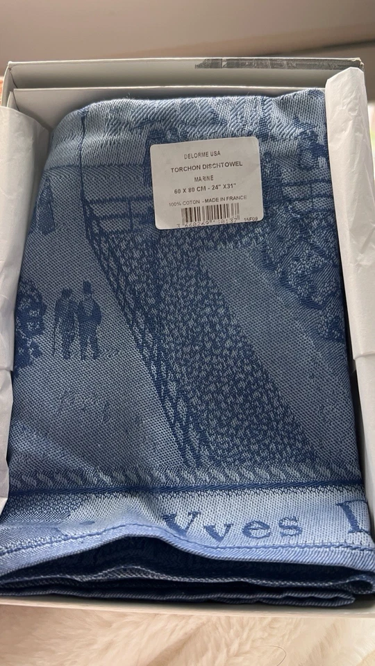 Yves Delorme antorcha coleccionable, raro paño de cocina Foto 4 de 4