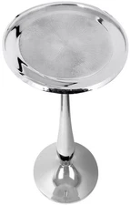 Farmhouse Pedestal Round End Table - End Table for Indoor Use - Modern Lightw...