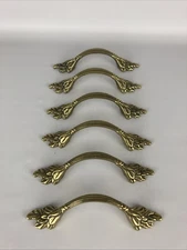 6 Amerock Drawer Handles Pulls Natural Elegance Brass Arch 1331