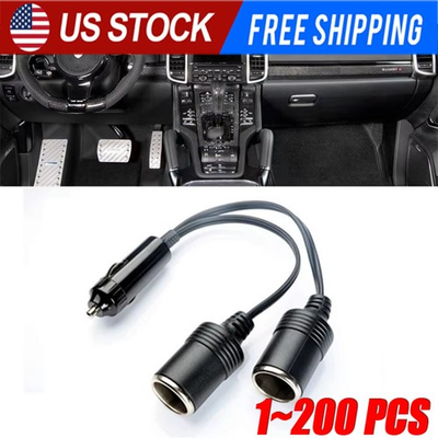 #ad Dual Car Cigarette Lighter Splitter Charger Power Socket Adapter 12v Outlet Lot $4.98