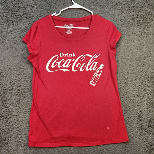 Coca-Cola Shirt Damen 3XL Trink Cola Flasche Grafik Classic Soda Tee Soft Top