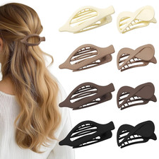8 Pcs French Flat Hair Clips for Women Matte Claw Clips for Thick  Thin Hair No