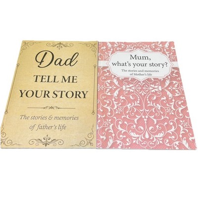 Dad Tell Me Your Story & Mum What s Your Story - Blank Guided Memory Note Books