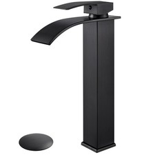 Airuida Vessel Sink Faucet Oil Rubbed Bronze Tall Waterfall Bathroom Faucet One