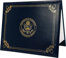 US Citizenship Certificate Holder Navy 8.5 x 11 Naturalization Certificate Cover