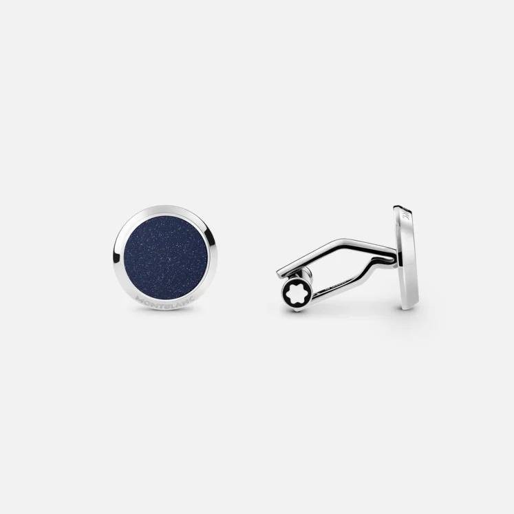 Montblanc Meisterstck Cufflinks 112906 Cufflink Steel Blue Stone Mens Cufflinks 68890₽