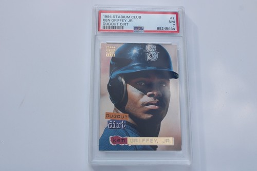 1994 Topps Stadium Club Ken Griffey Jr. Dugout Dirt #7 PSA 7 NM Mariners HOF