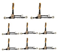 6pk 38-12easy Ratchet Chain Binder With Grab Hooks 6000 Lbs Wll - Load Bi...