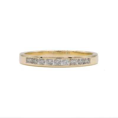 Ring mit 9 Brillanten Diamanten 0,40 ct. in 9 Kt. 375 Gelbgold Gr. 63 - Bild 1 von 4