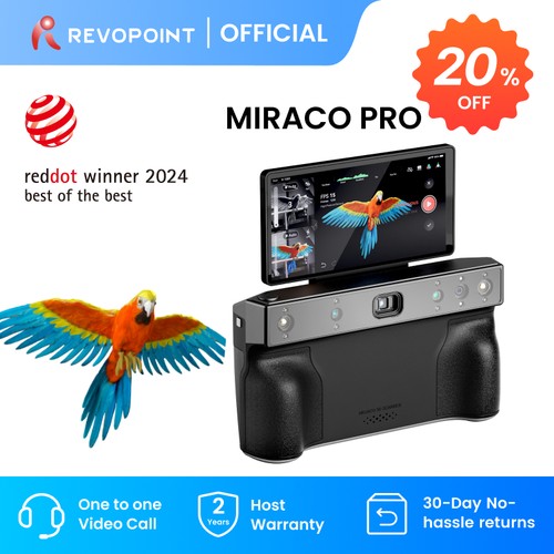 Revopoint MIRACO PRO 3D Scanner For 3D Print 0.02mm All-in-one Handheld Scan32GB