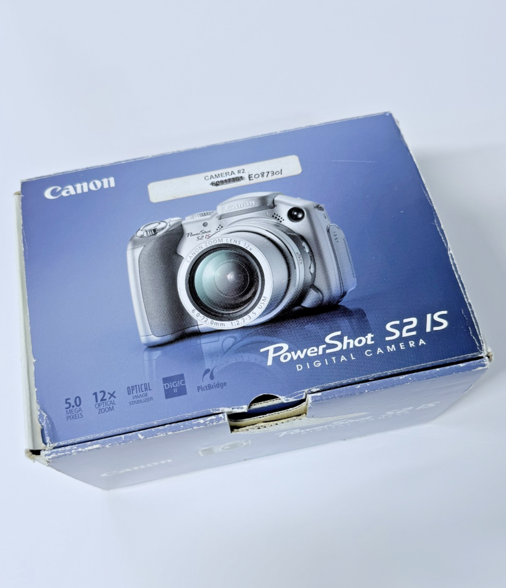 Canon PowerShot S2 IS 5.0MP Silver Digital Camera 12x Zoom- Tested