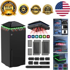 Cooling Fan Dust Proof for Xbox Series X Console with Colorful Light Strip,Du...