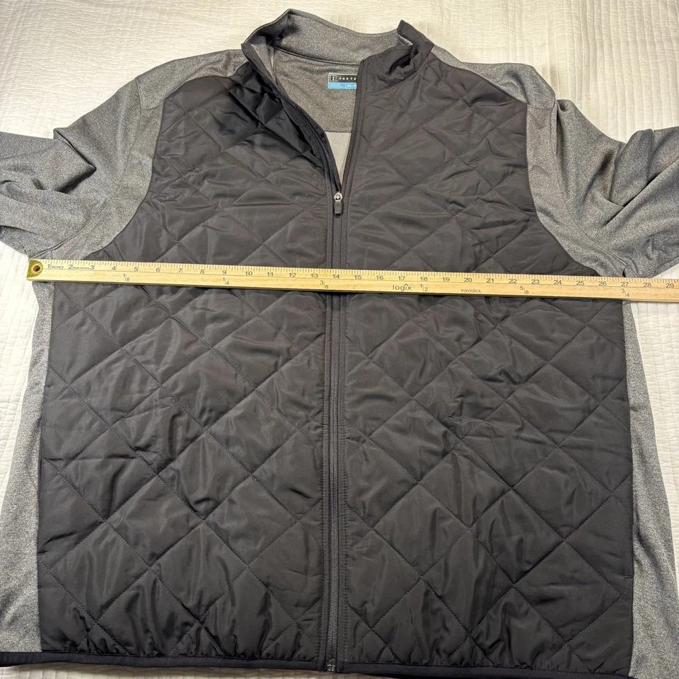 PGA TOUR Cortavientos/Chaqueta Hombre 3XL Negro Gris Cremallera Completa Aislada Foto 3 de 4