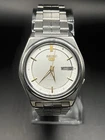 Vintage Seiko 5 Automatic 7009-5140 Champagne Dial Day Date Japan Men's Watch