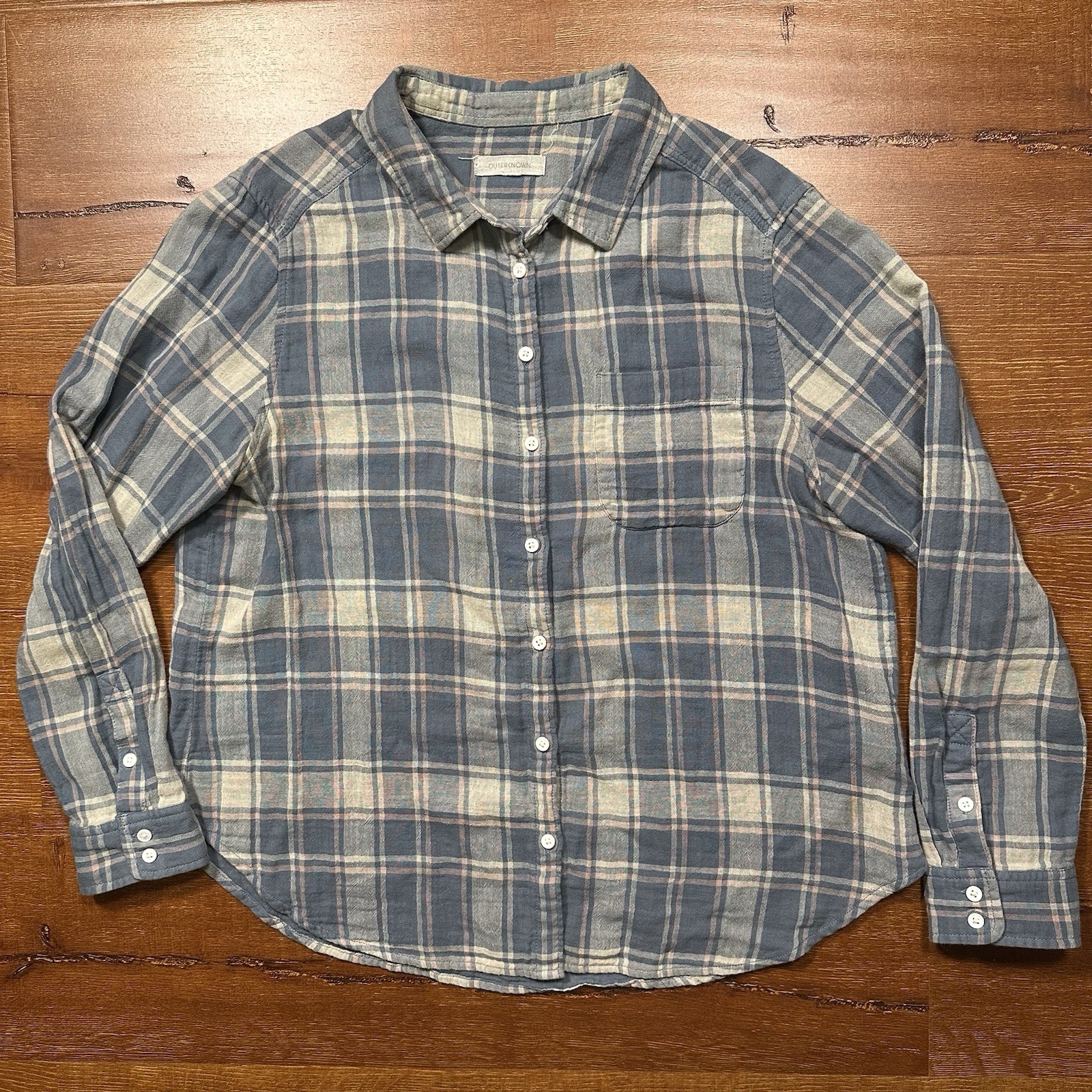 Outerknown Oversized Flannel Button Up Shirt Wome… - image 1