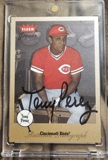 2002 Fleer Greats Tony Perez On Card Auto Cincinnati Reds