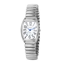 Elastic Wrist Watch for Women/Men - Blue Silver Hands