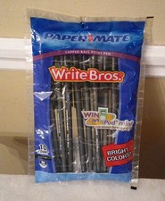 Papermate Original Ballpoint Pens Medium Point 1.0mm Write Bros Black 10 Count
