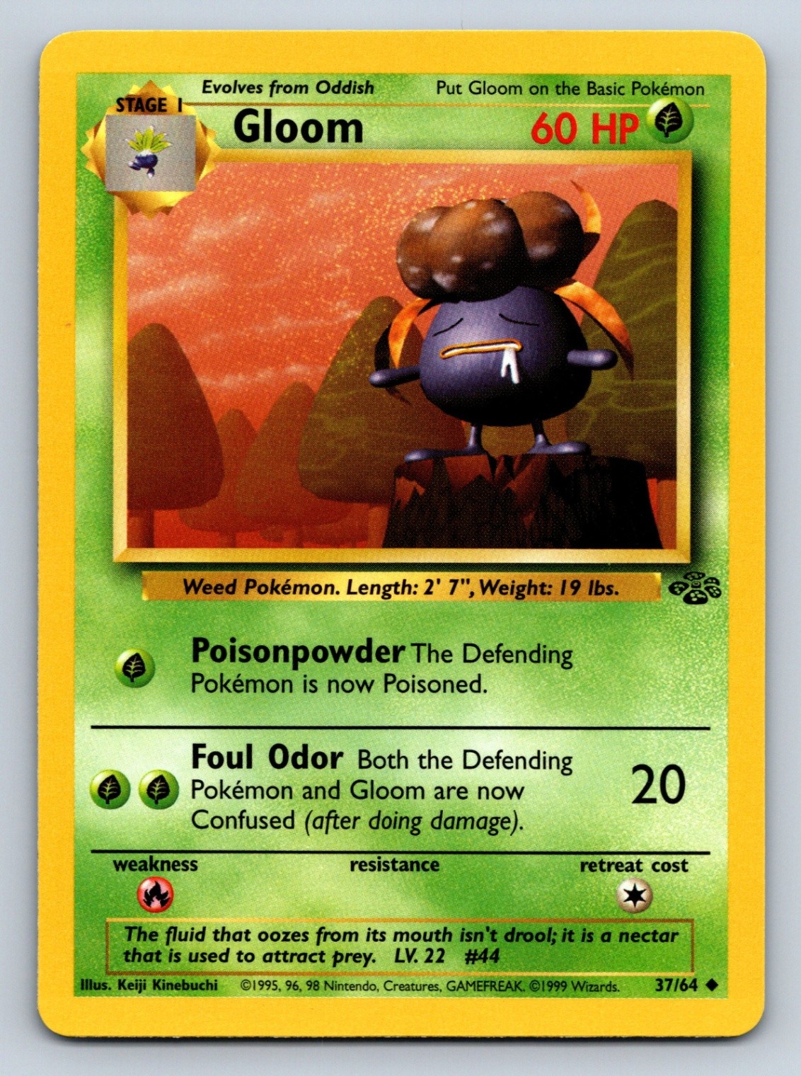 Gloom 37/64 Unlimited Jungle NM - Pokemon TCG