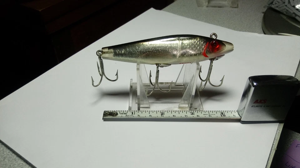 L&S MIRROLURE, VINTAGE, 72M21, ==COMO NUEVO=SIL/NEGRO TRASERO, 0,90 OZ., MARCADO, 4 1/8" Foto 3 de 4