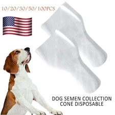 10-100Pcs Canine Insemination Dog Semen Collection Cone Sheath Bag Disposable