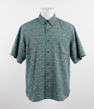 Vintage 90s Bugle Boy Short Sleeve Sz Large Geometric AOP