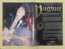YNGWIE MALMSTEEN Stratocaster Guitar WORLD Pin-Up Poster YNGWIE MALMSTEEN Fender