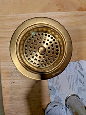 Kohler Duostrainer 3-1/2" Sink Drain Strainer with Tailpiece - Modern Brass...