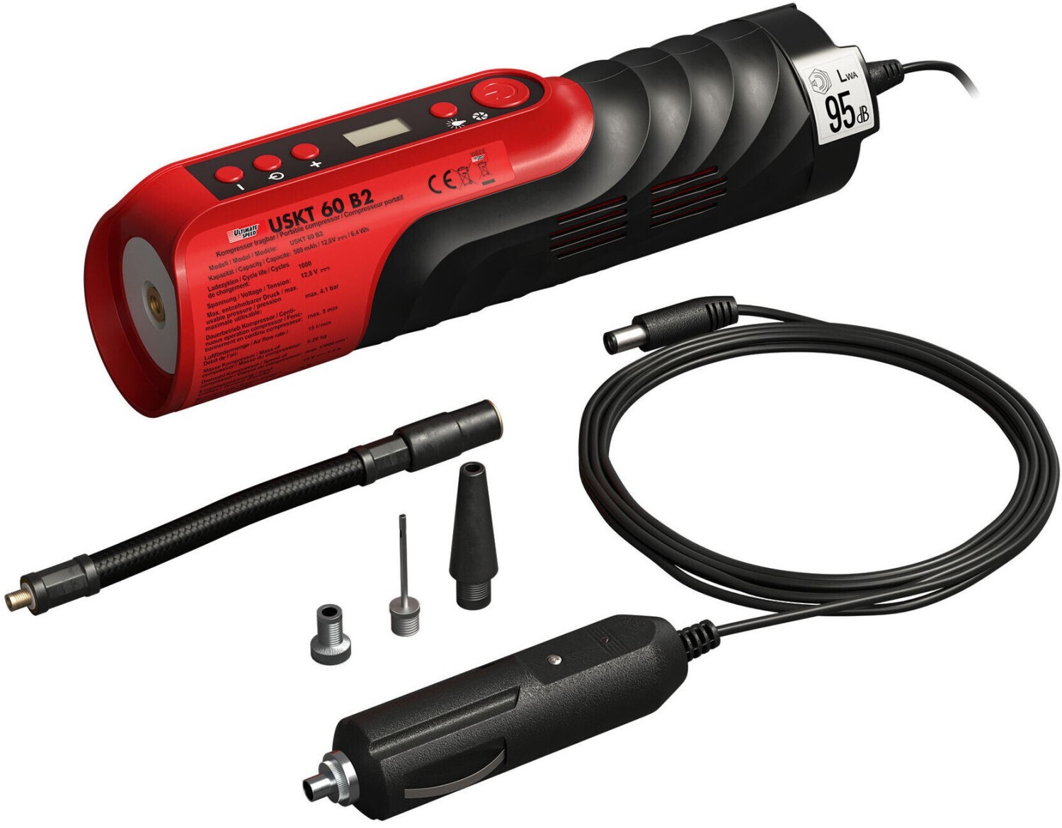 Compresseur portatif Ultimate Speed USKT 60 B2 pour voyage et camping