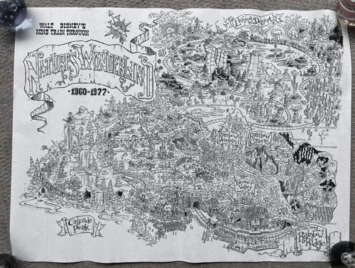 DISNEYLAND Walt Disney's Mine Train Through NATURES WONDERLAND Rainbow Ridge MAP