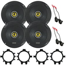 Kicker 6.5" 300W 2-Way Car Speakers QTY 4 w/Harness, Adapters 1995-2005 GM 