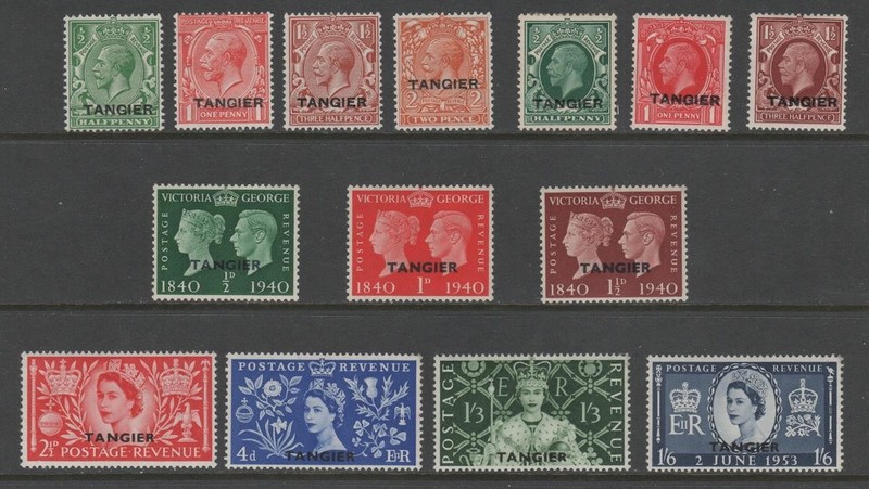 Morocco Agencies Tangier 1927 - 1953 MH/LH Sets VF CV $55.80