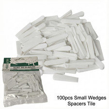 100 pcs SMALL size Wedges Spacers Tile Tool Tiling Flooring set White Stalco 4mm