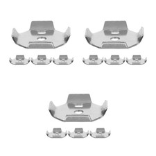 Silver Stainless Steel Towel Bar Mounting Bracket with Fixing Screws