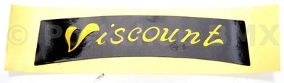 Viscount Dominator sticker decal (2'' long)) BLACK YELLOW