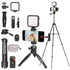 USKEYVISION Upgraded Vlogging Kit w/Wireless Lavalier Microphone,YouTube Kit