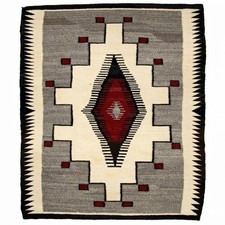 Antique Two Grey Hill Rug 5 8 Ft Native American Style Southwest Navajo Wool Rug