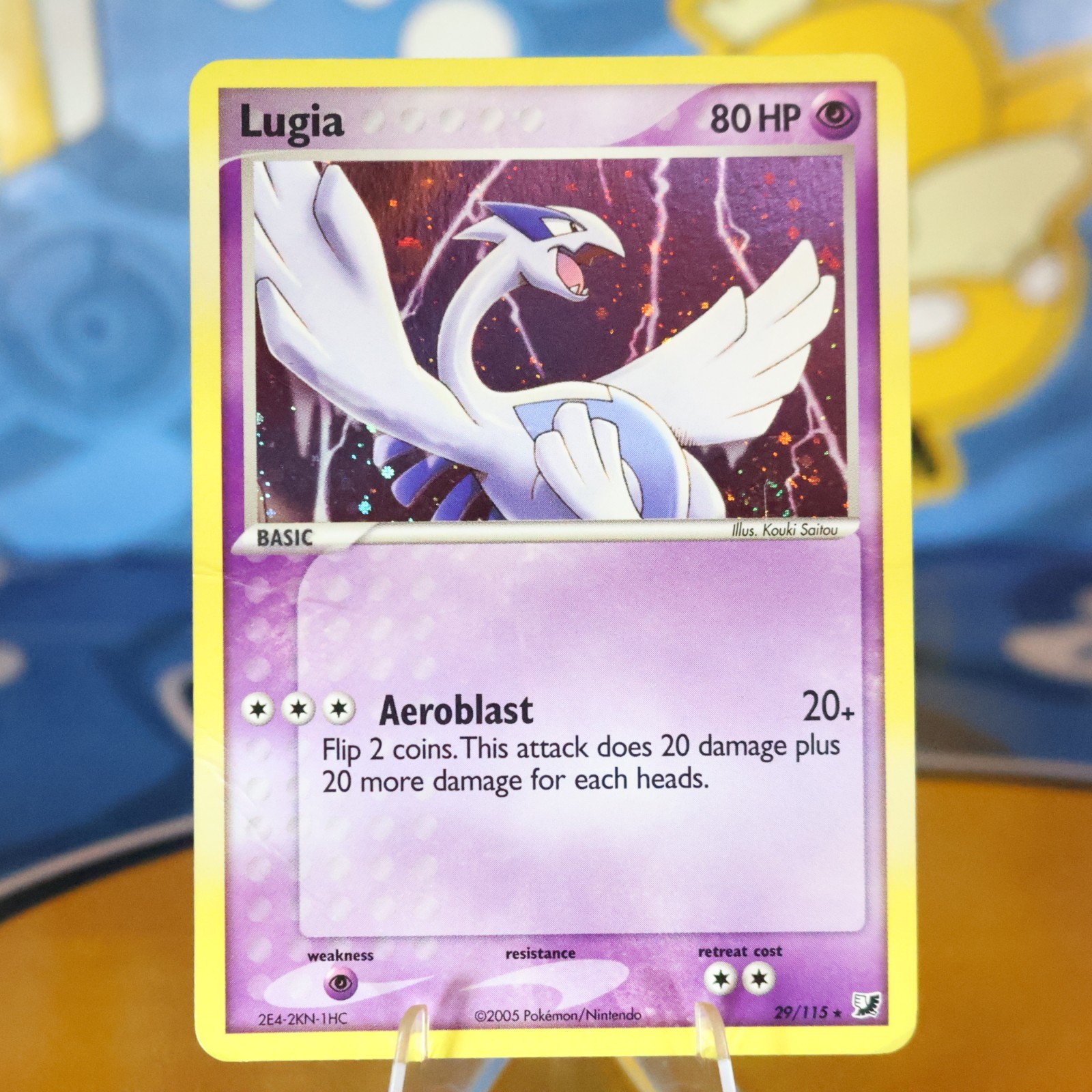 HP+ Pokemon (Holo) LUGIA Card EX UNSEEN FORCES #29/115 Silvery Ocean Deck Rare#2