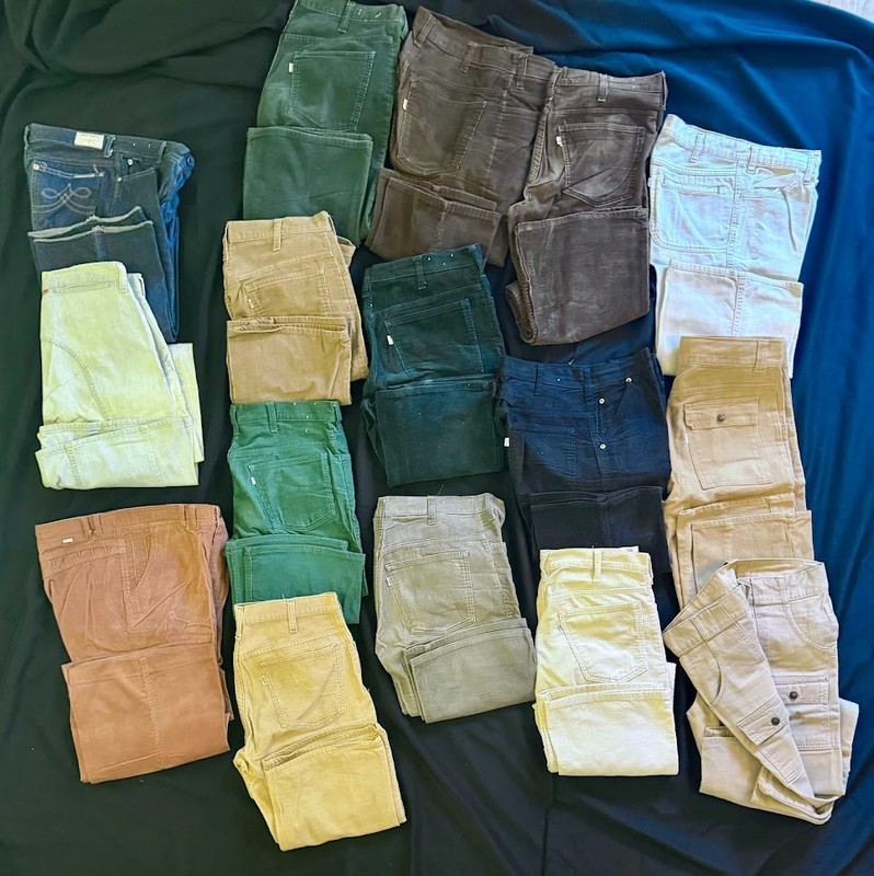 Vintage 70's clothing lot - Classic Men's Levi cords and more ...