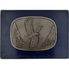 New Smith Wesson Patriotic Eagle S W Gun Pistol Hunter Western Vtg Belt Buckle