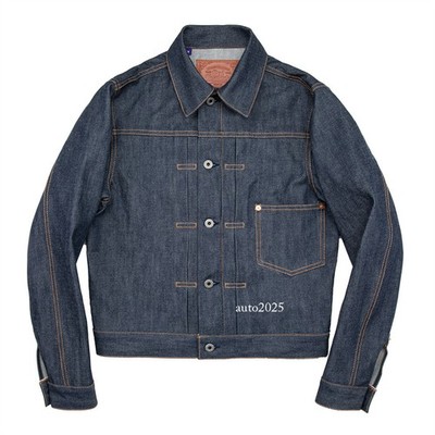 Red Tornado Mens 14oz Raw Denim Jacket Motorcycle Cowboys Outerwear Casual Coat